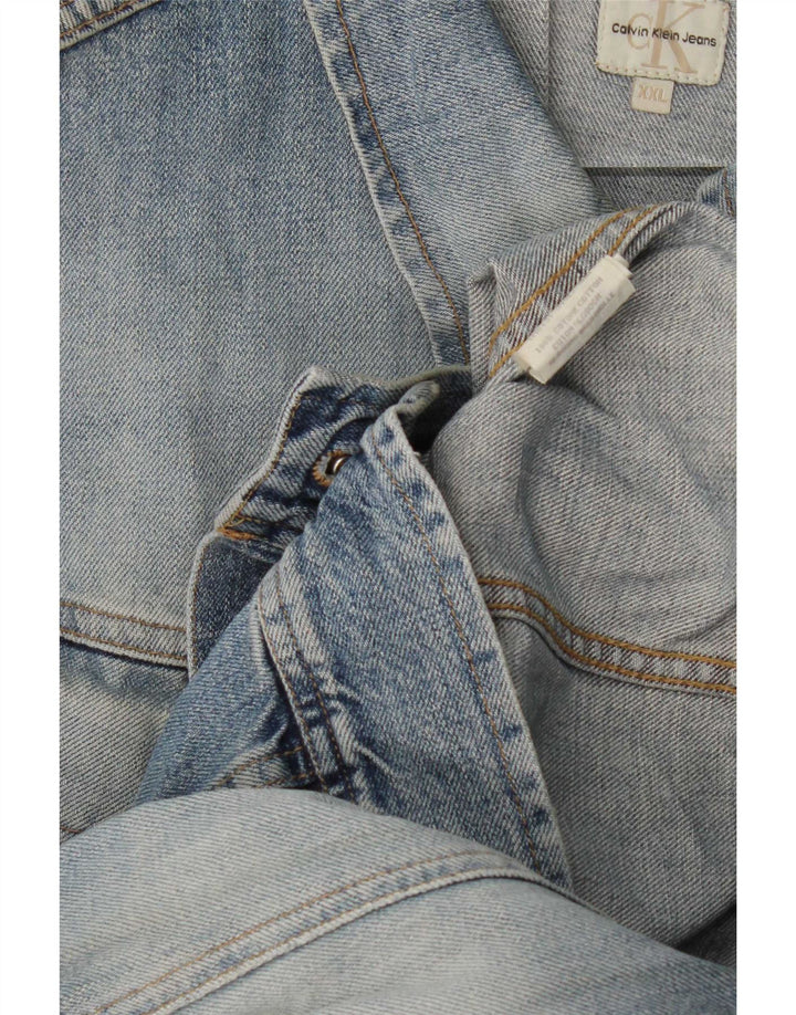 Giacca di jeans da uomo Calvin Klein Jeans UK 44 2XL cotone blu