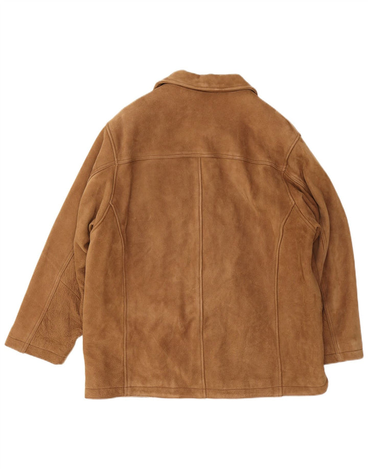 Giacca in pelle scamosciata da donna Lekra EU 42 grande in pelle marrone