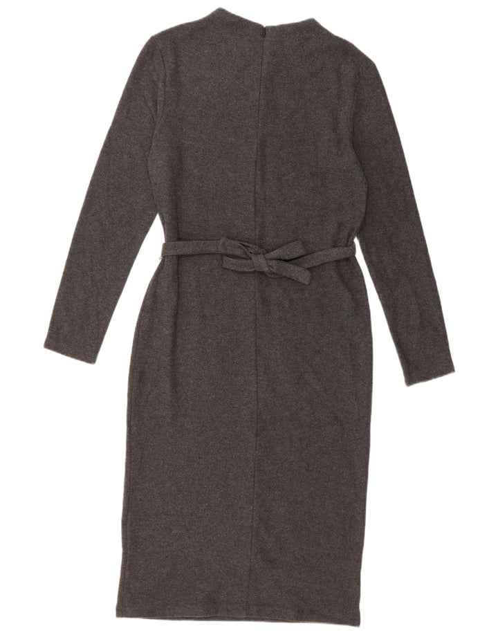 Abito maglione da donna Marks & Spencer UK 10 piccolo cotone grigio