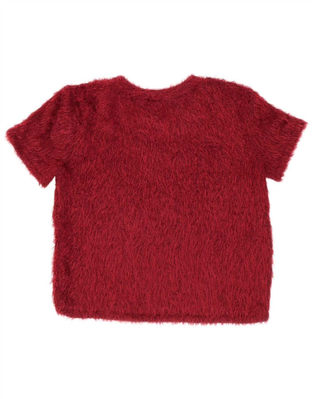T-shirt corta Zara Trafaluc da donna UK 12 poliestere rosso medio