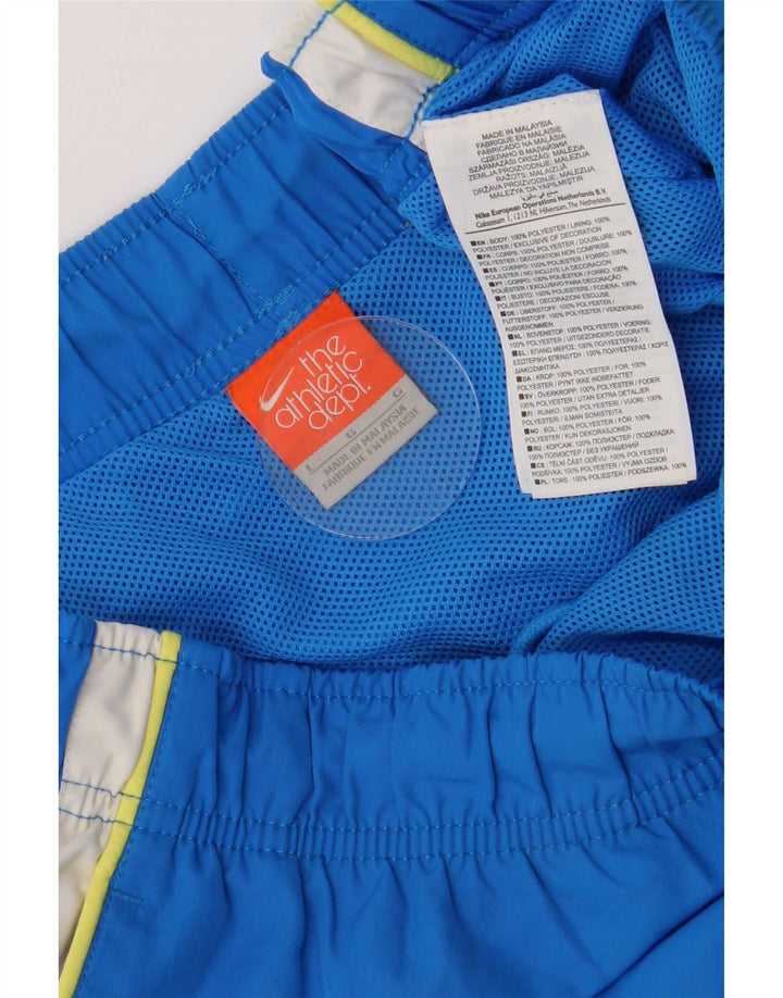 Pantaloncini da bagno da uomo Nike Large blu in poliestere color block