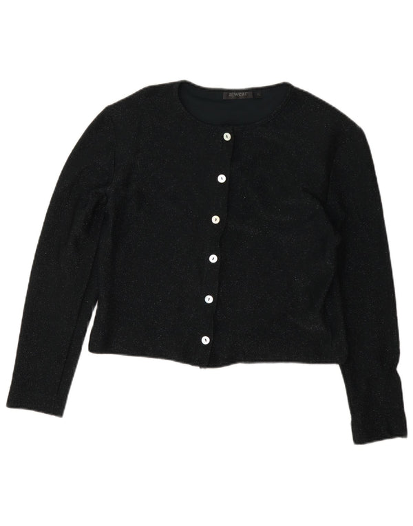 Top cardigan corto da donna A Wear UK 10 piccolo nero screziato