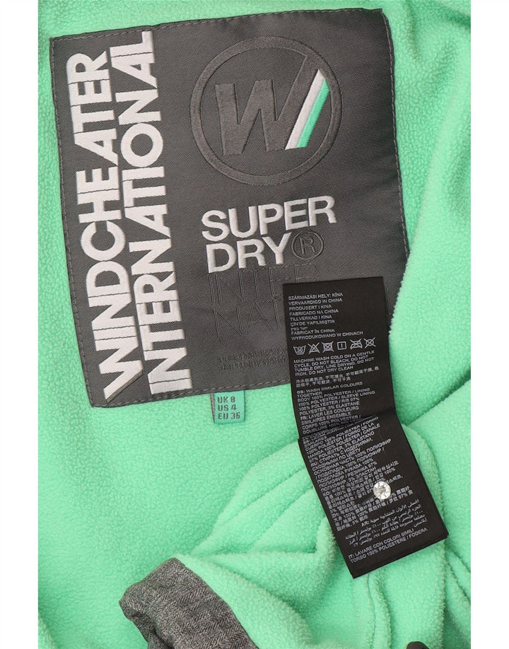 Giacca a vento grafica da donna The Windcheater SUPERDRY UK 8 piccola grigia