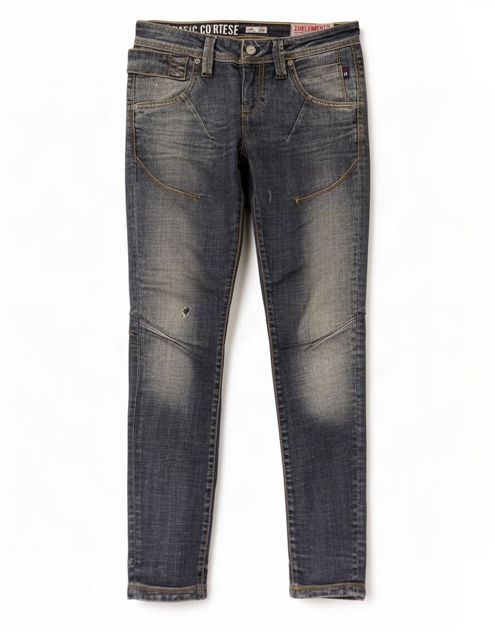 Jeans skinny effetto invecchiato da donna Zu Elements W26 L31 cotone blu