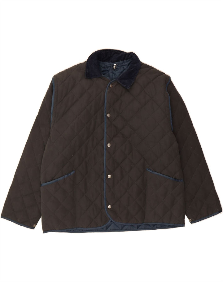 VINTAGE Mens Quilted Jacket UK 44 2XL Green Vintage Vintage and Second-Hand Vintage from Messina Hembry 