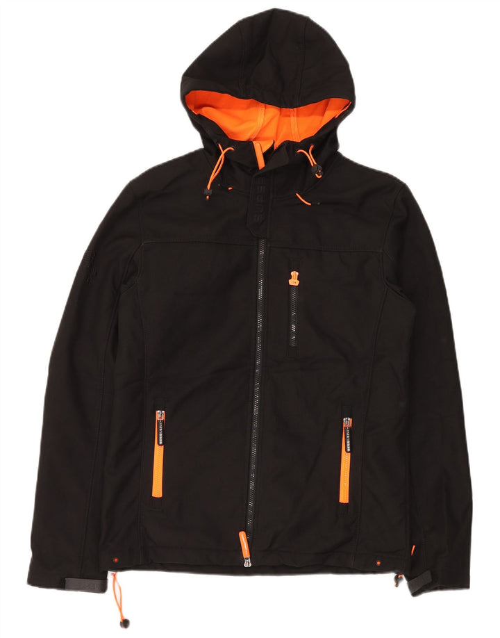 Giacca a vento con cappuccio da uomo SUPERDRY The Windtrekker UK 38 medio nero