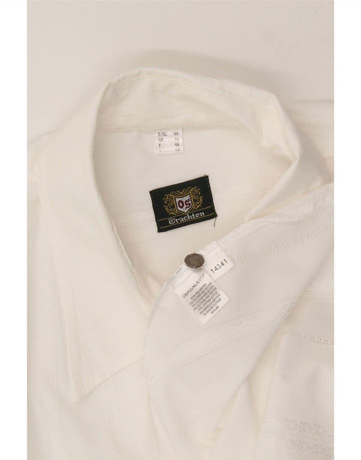 GRACHTEN Womens Short Sleeve Shirt UK 18 XL White Polyester Vintage Grachten and Second-Hand Grachten from Messina Hembry 