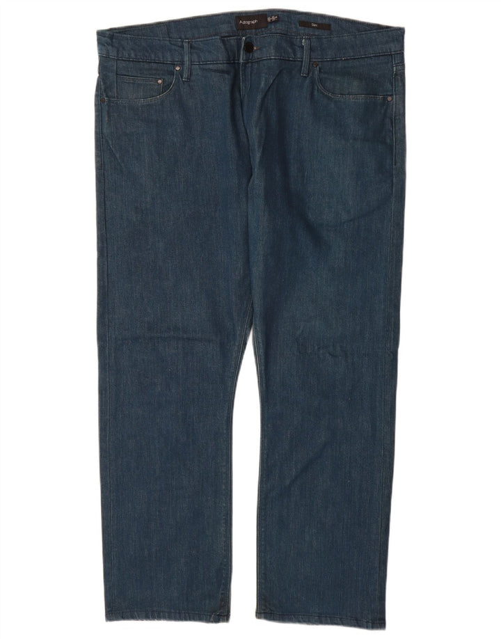 Jeans slim da uomo autografi W40 L29 cotone blu navy