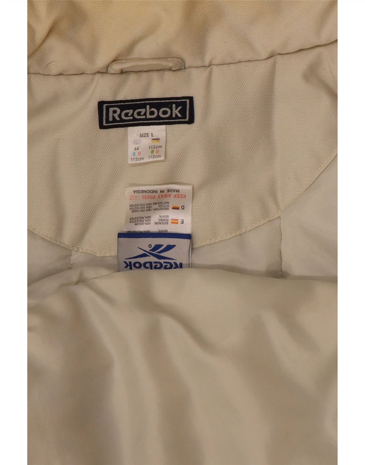Giacca imbottita da uomo Reebok UK 40 Large Navy Blue Nylon