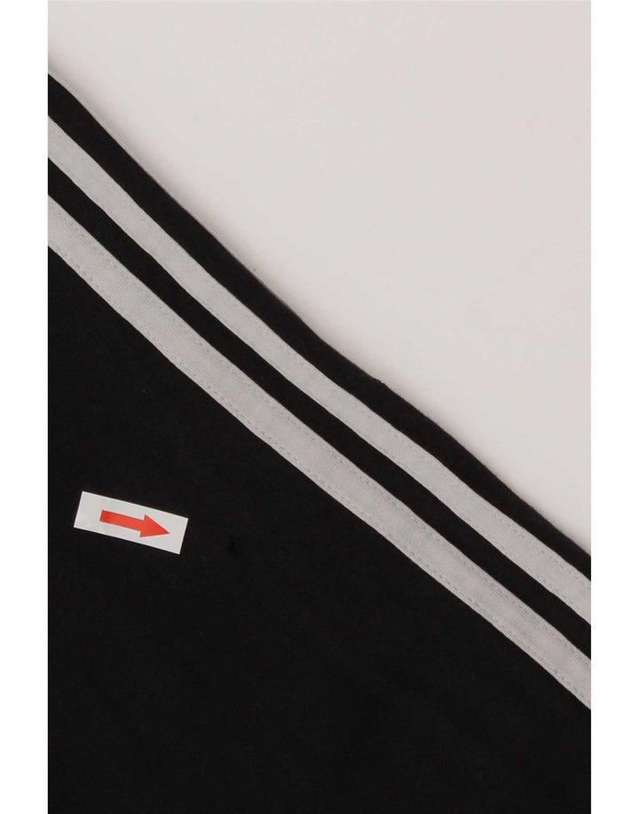 Top Adidas da uomo a manica lunga piccolo in cotone nero
