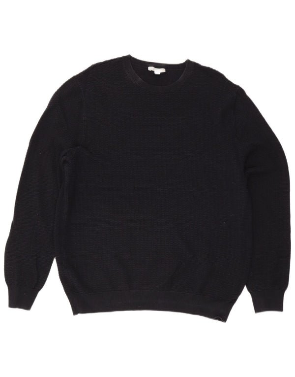 Maglione maglione girocollo da uomo Cos XL in cotone blu navy