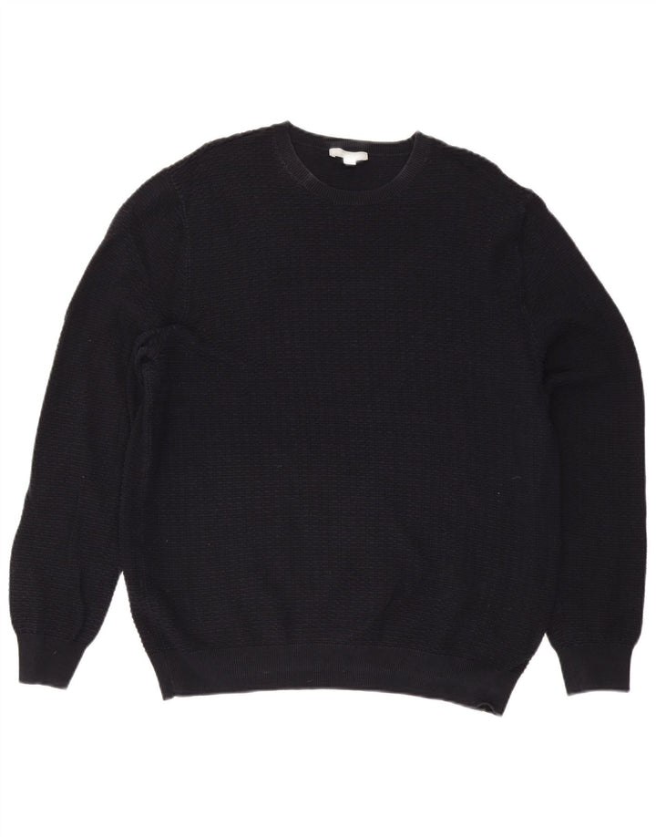 Maglione maglione girocollo da uomo Cos XL in cotone blu navy