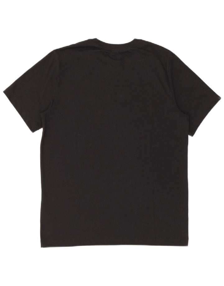 T-shirt grafica Nike Dri Fit da uomo, parte superiore in poliestere nero medio