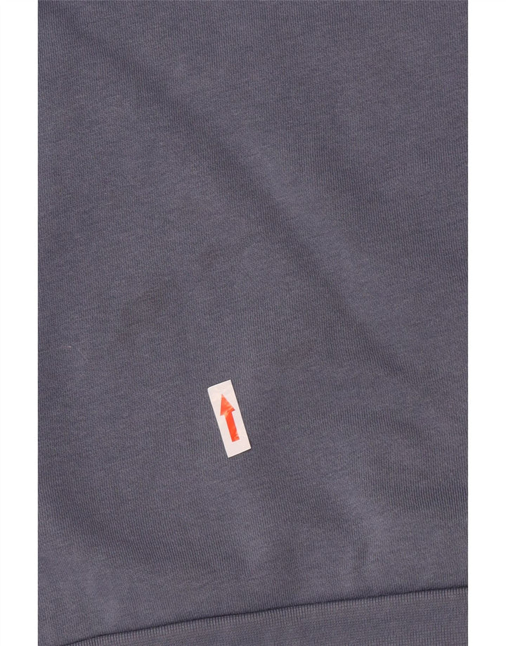 Felpa con cappuccio da ragazzo Adidas 15-16 anni in cotone blu