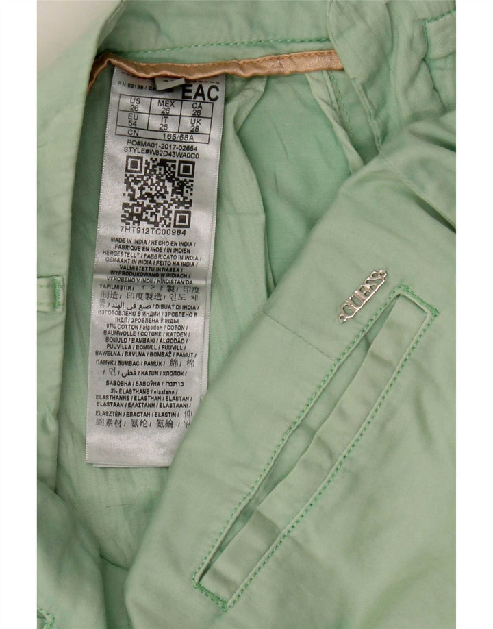Pantaloncini chino da donna Guess W28 in cotone verde medio