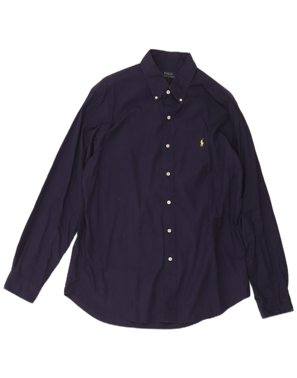 Polo Ralph Lauren Camicia da uomo grande in cotone blu navy