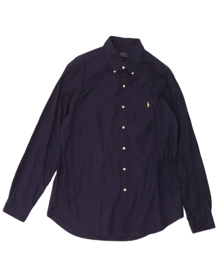 Polo Ralph Lauren Camicia da uomo grande in cotone blu navy