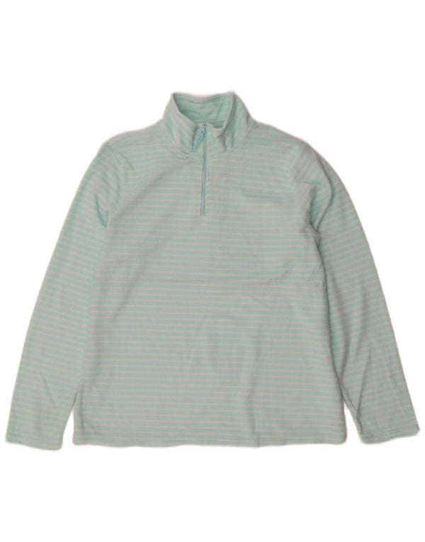 Maglione in pile da donna con collo e zip Mountain Warehouse UK 16 grandi a righe blu