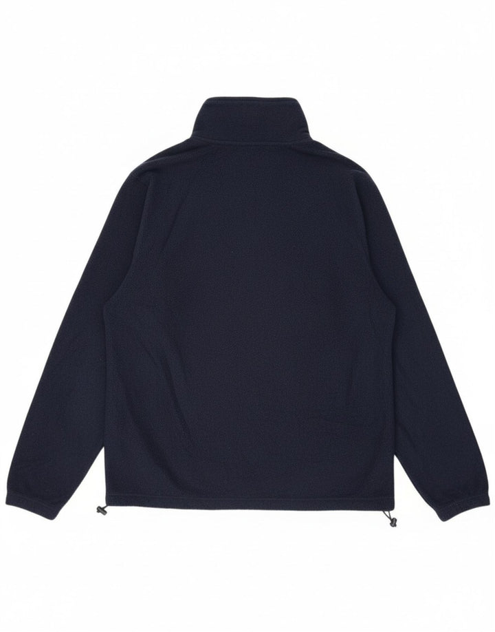 KAPPA Mens Zip Neck Fleece Jumper Medium Navy Blue Polyester