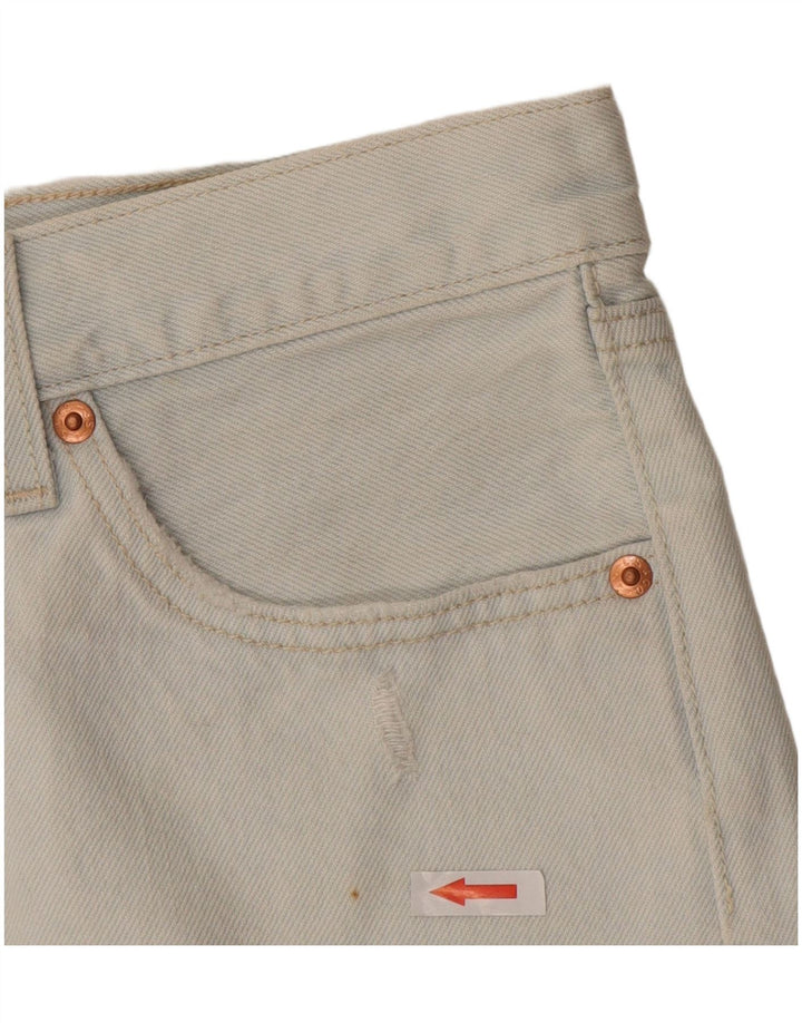 Pantaloncini Levi's da donna 501 in denim invecchiato W26 piccolo cotone blu