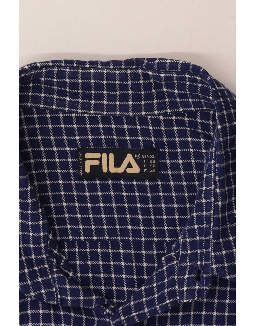 Camicia Fila da uomo in flanella XL scozzese blu