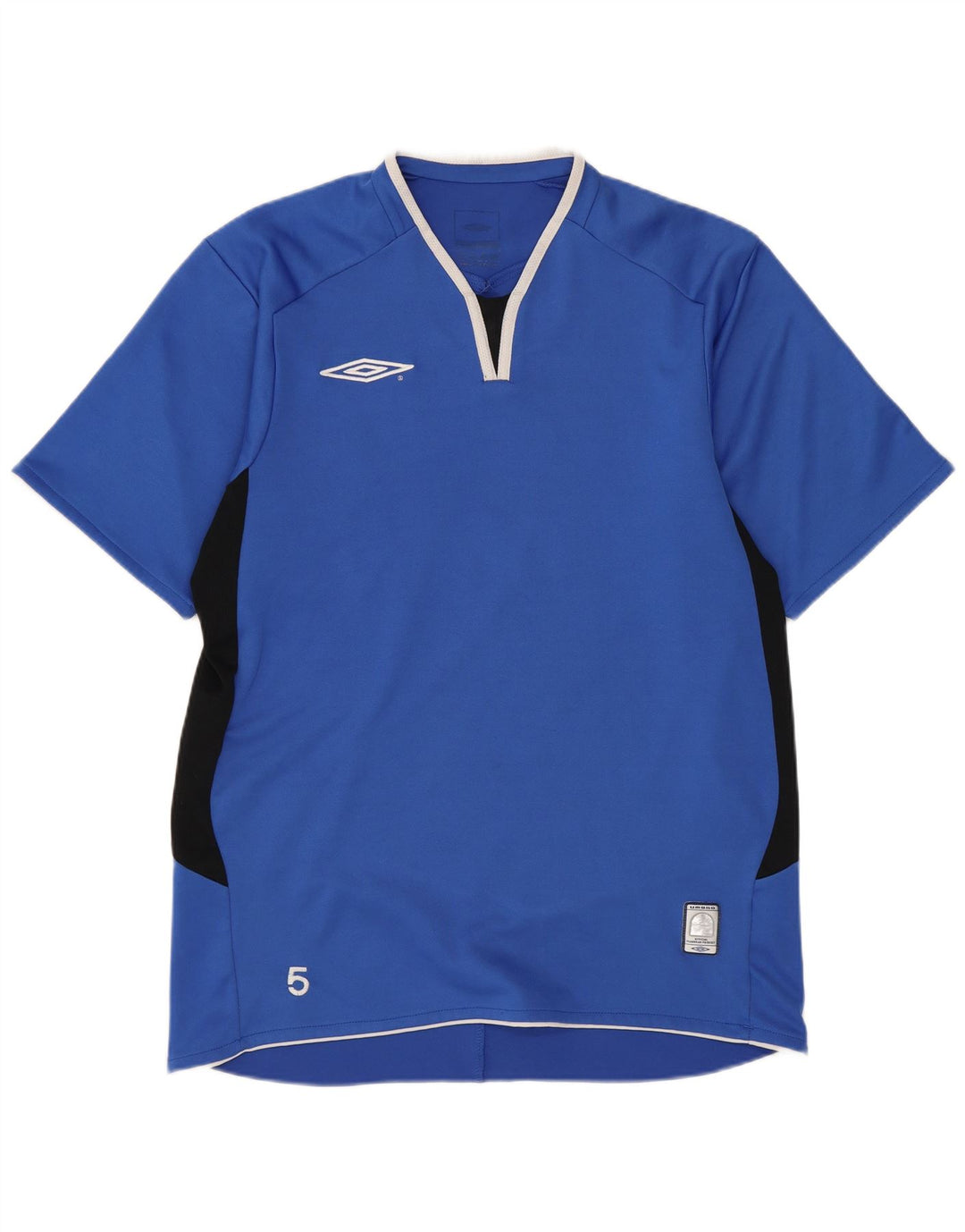 T-shirt da uomo Lotto Top in poliestere color block blu medio