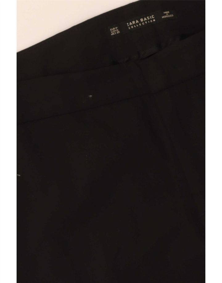 Pantaloni da abito slim da donna Zara medi W28 L26 poliestere nero