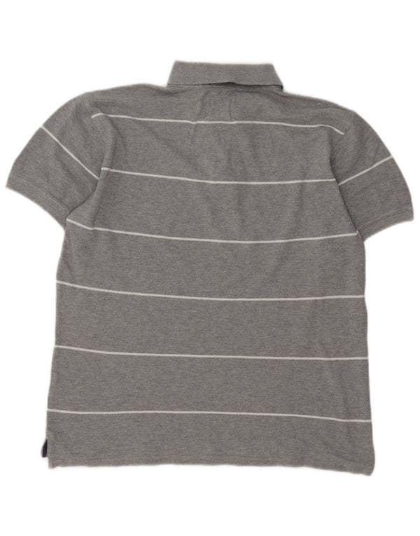 Polo da uomo Fila XS a righe grigie