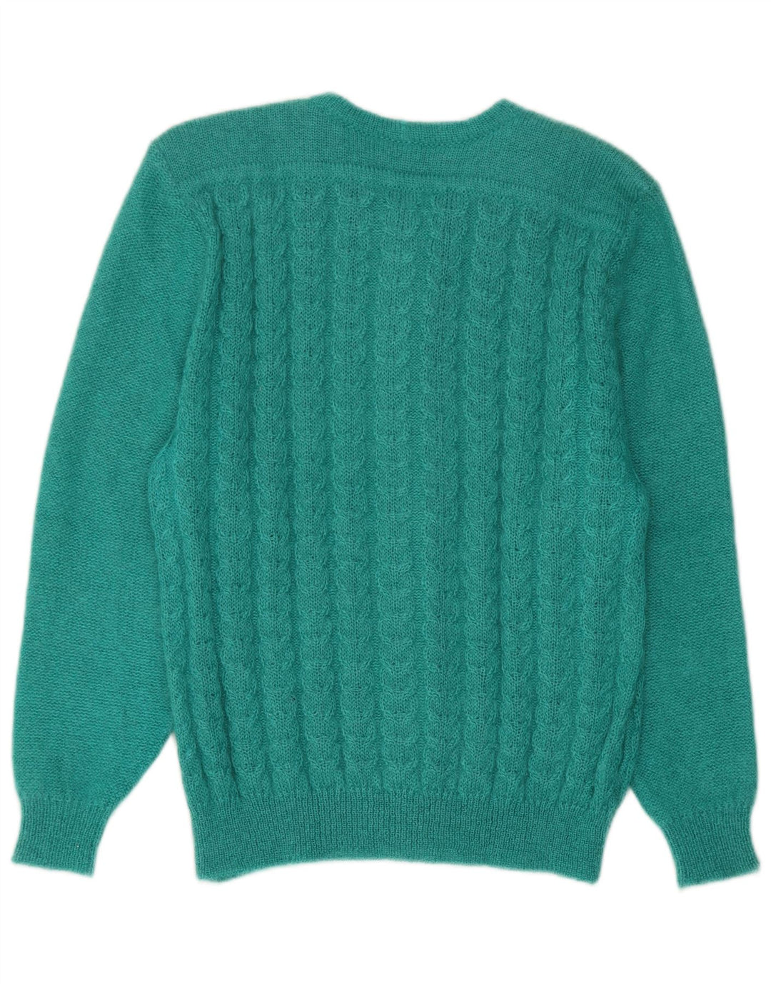 Maglione cardigan da donna vintage IT 44 Mohair verde medio