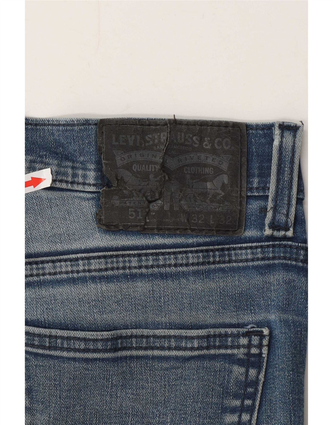 Levi's Uomo 511 Slim Jeans W32 L28 Blu Cotone