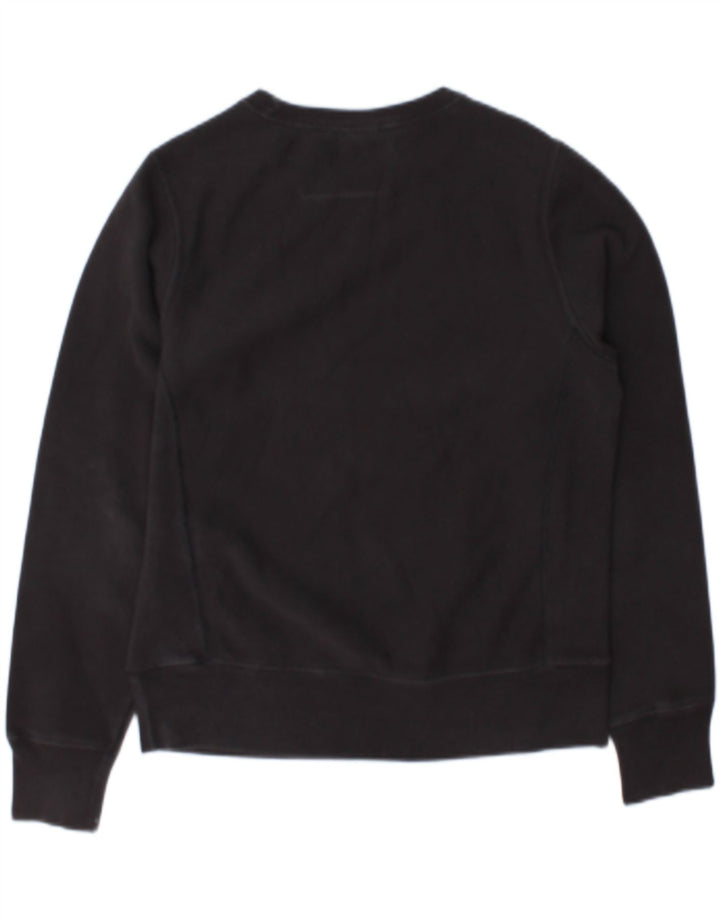 Felpa oversize con grafica da donna Champion, maglione UK 10, piccola, nera