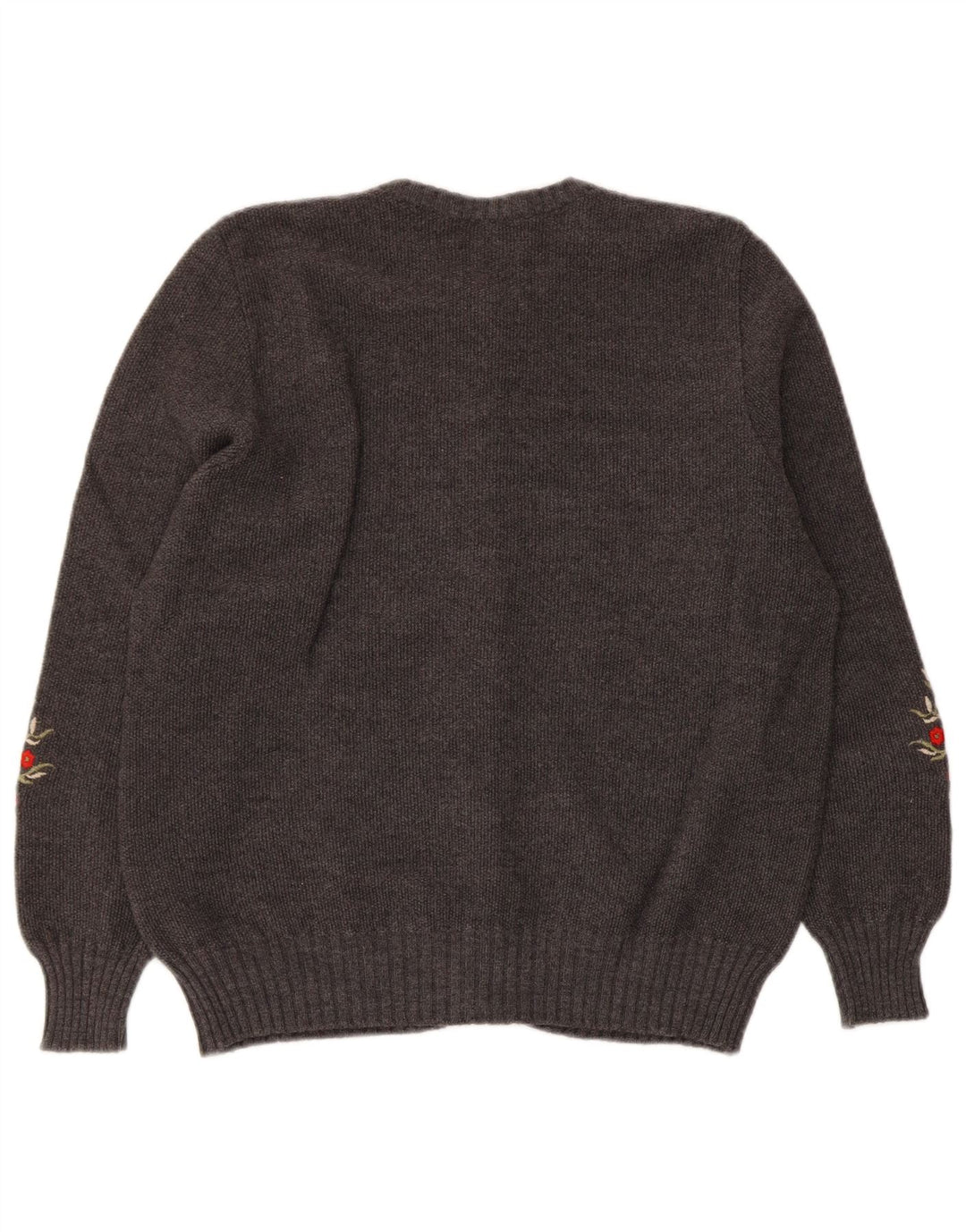 Maglione cardigan da donna Luisa Spagnoli UK 14 Lana floreale grigio medio
