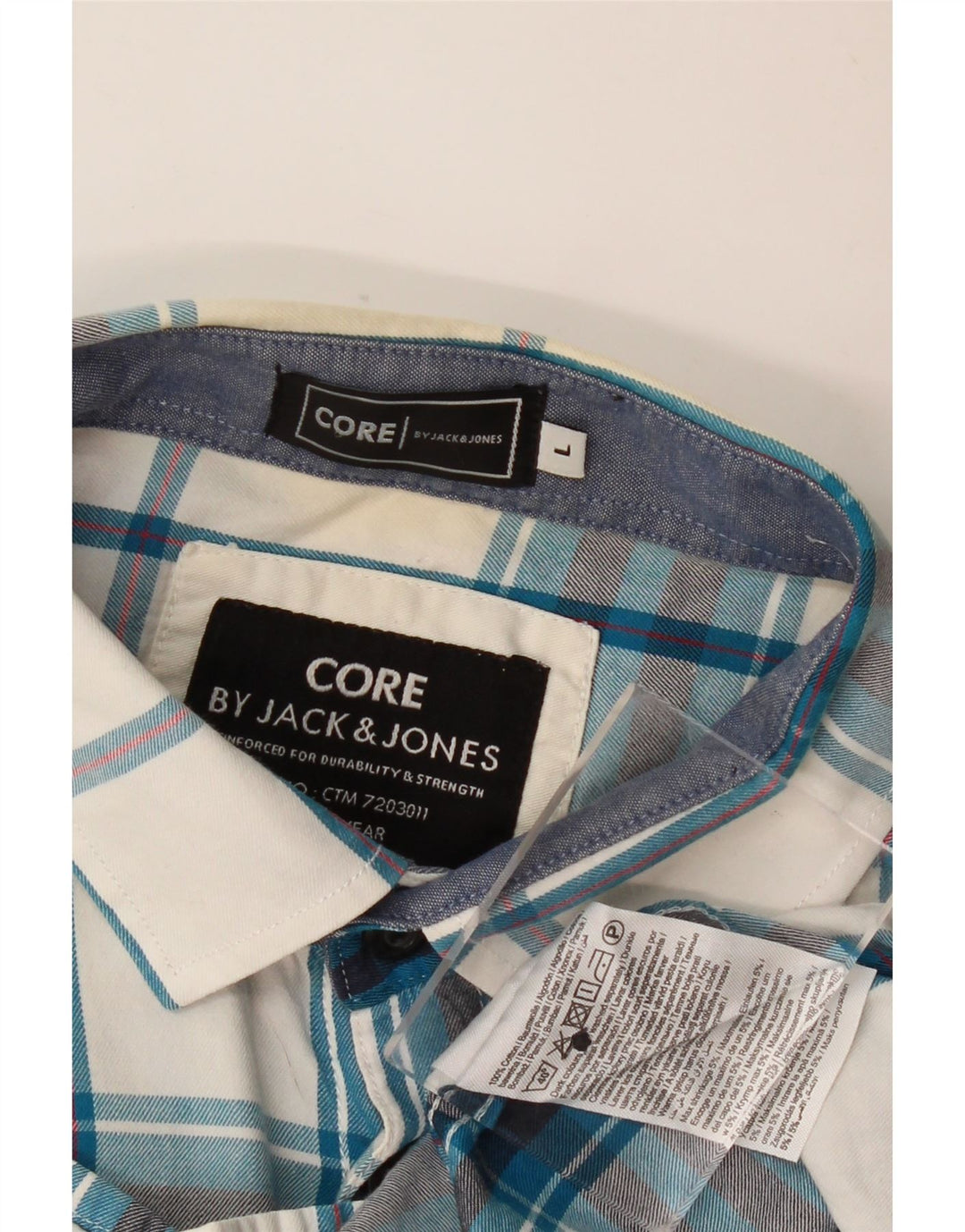 Camicia da uomo Jack & Jones in cotone a quadri grandi blu