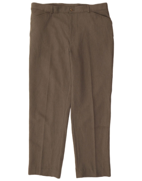 Pantaloni casual dritti da uomo Farah W38 L31 poliestere kaki