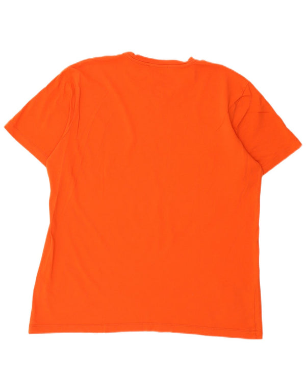 T-shirt grafica da uomo Trussardi Top XL in cotone arancione
