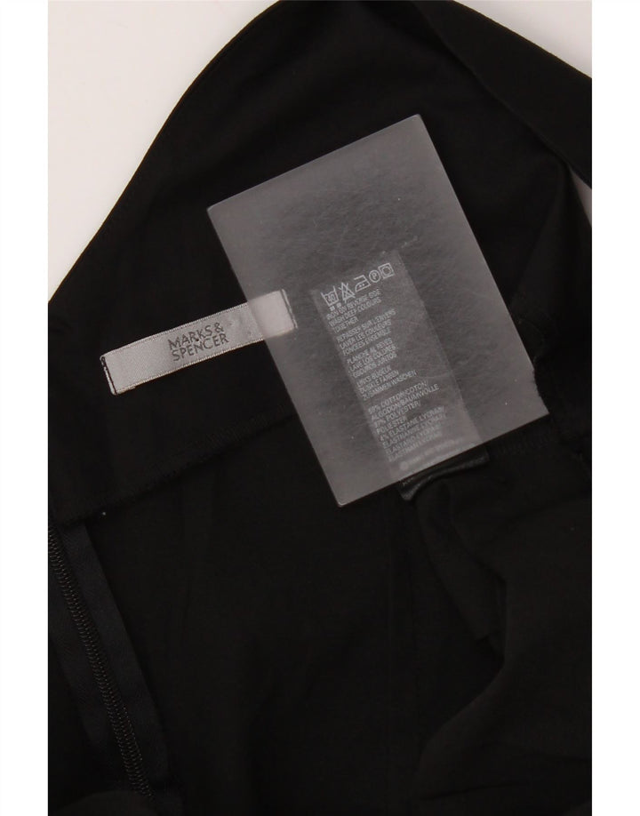 Abito tubino senza maniche Marks & Spencer da donna UK 12 cotone nero medio