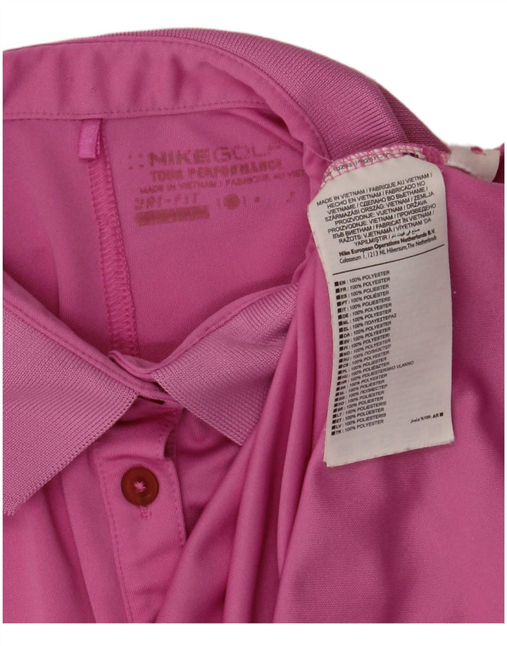 Polo NIKE da donna Dri Fit UK 12 poliestere rosa medio