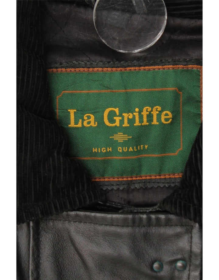 Cappotto in Pelle Donna La Griffe IT 54 3XL Pelle Nera