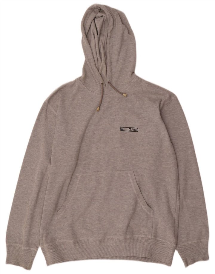 Maglione con cappuccio da uomo Gas XL grigio