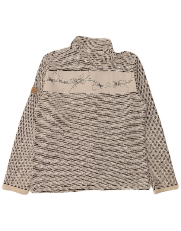 Giacca da tuta da donna Weird Fish UK 18 XL Cotone floreale bianco