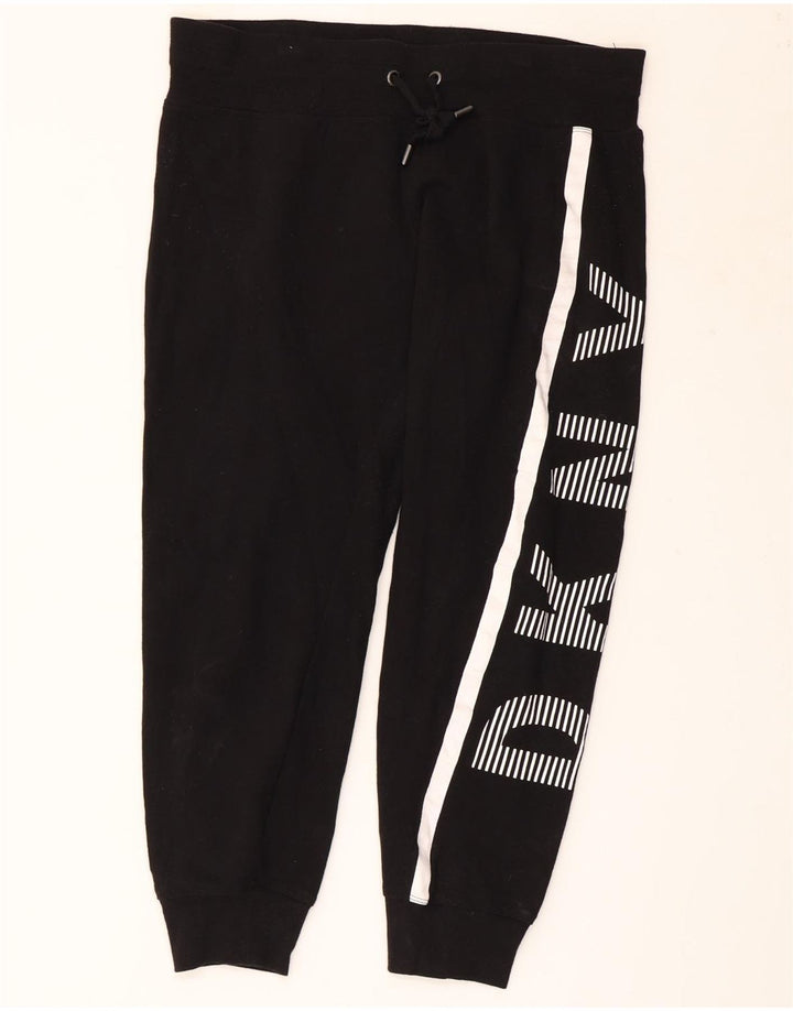 Pantaloni da tuta con grafica DKNY da uomo Joggers cotone medio nero