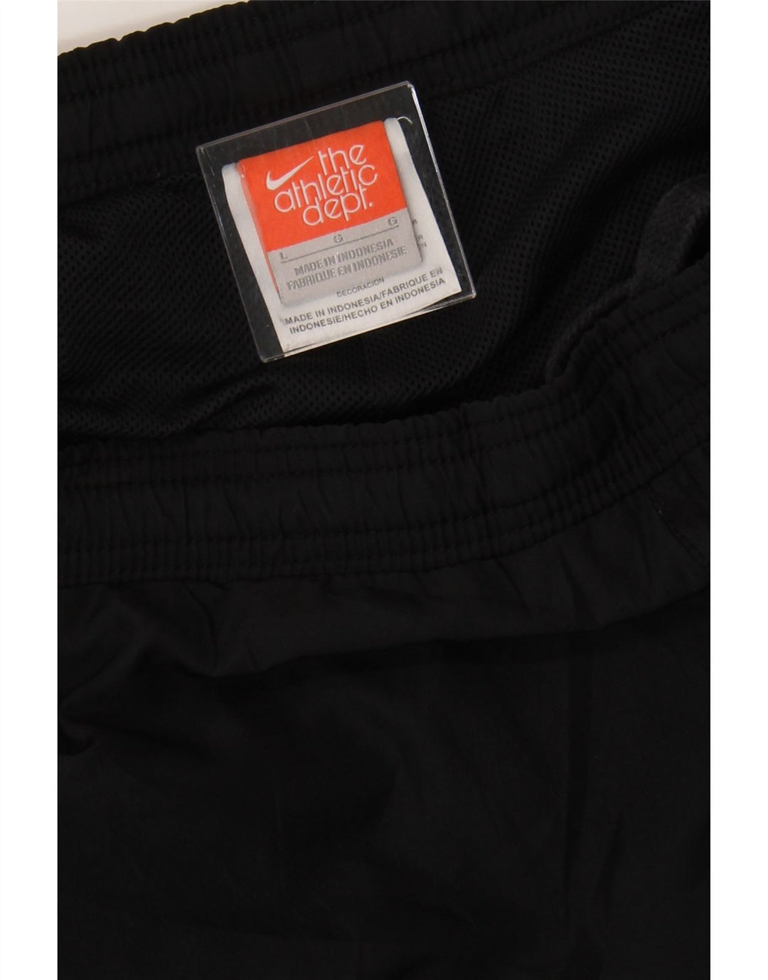 NIKE Mens Bermuda Sport Shorts Large  Black Polyester Vintage Nike and Second-Hand Nike from Messina Hembry 