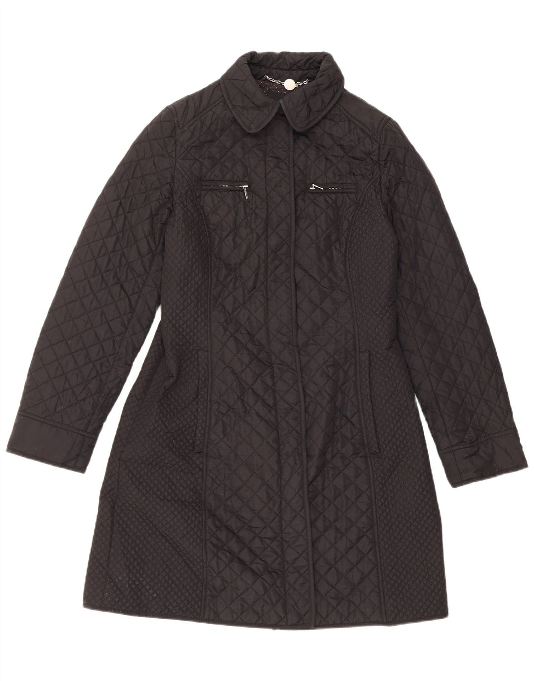 Cappotto trapuntato a vento da donna Hobbs UK 10 piccolo in nylon nero