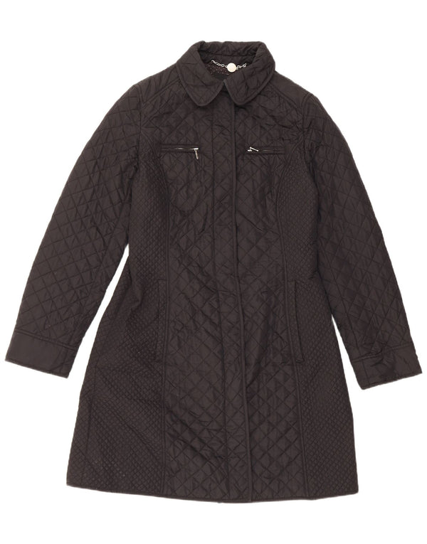 Cappotto trapuntato a vento da donna Hobbs UK 10 piccolo in nylon nero