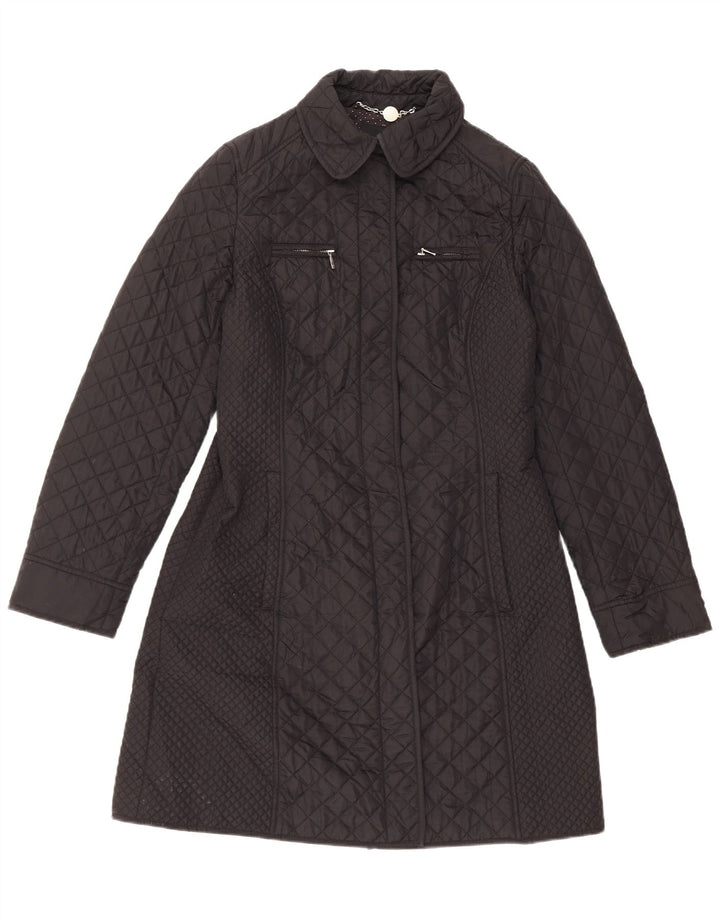 Cappotto trapuntato a vento da donna Hobbs UK 10 piccolo in nylon nero
