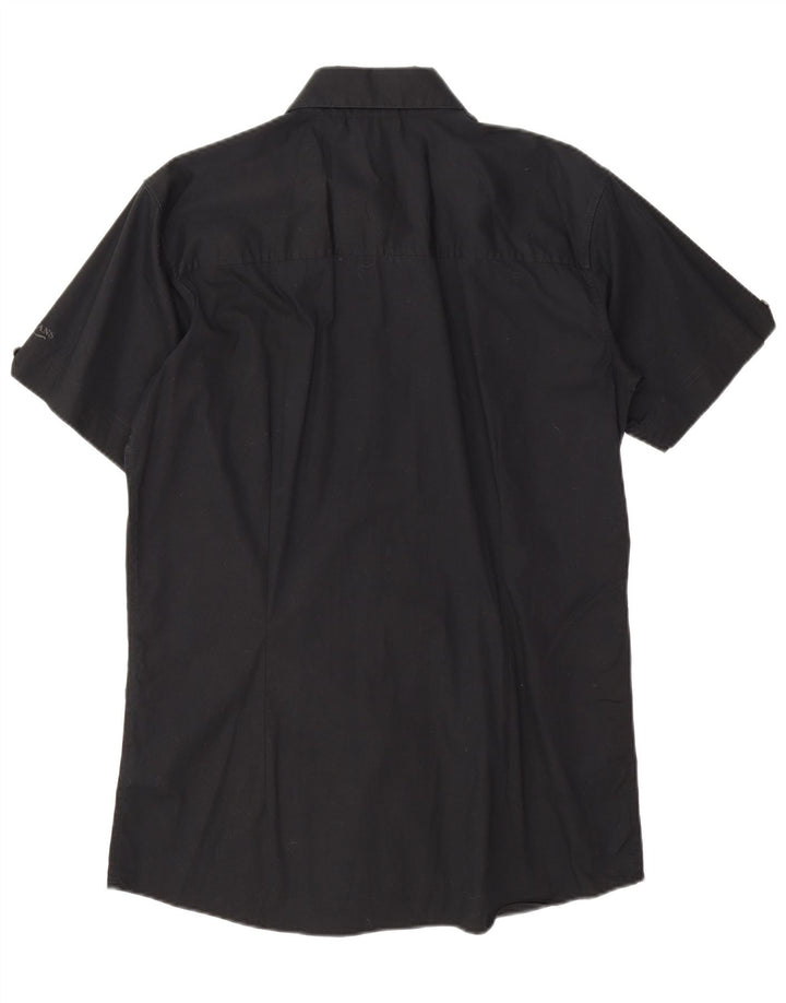 Camicia a maniche corte da uomo Lee 2XL cotone nero