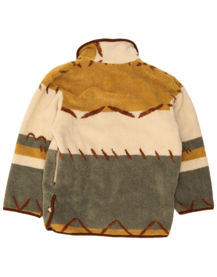 Giacca a vento vintage da donna vestibilità ampia UK 10 piccola multicolore