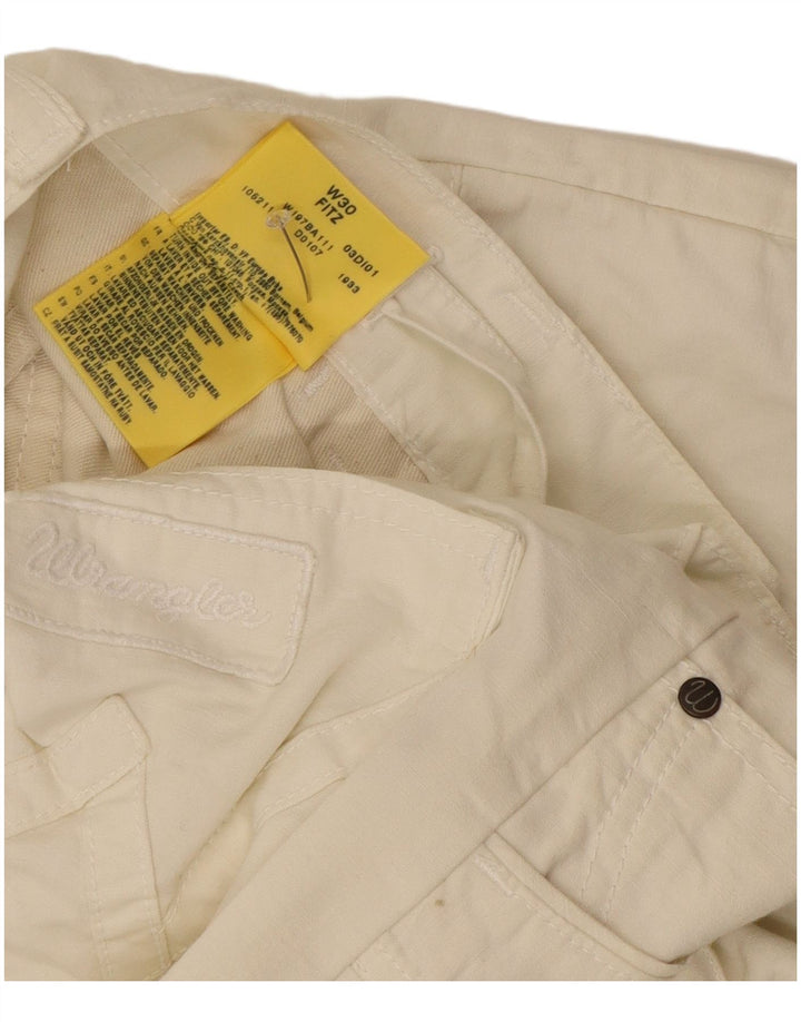 Pantaloncini cargo Wrangler Fitz da uomo W30 cotone bianco medio