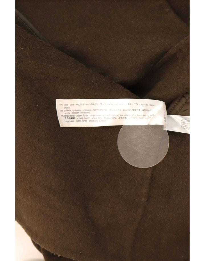 Giacca blazer doppiopetto oversize da donna Zara UK 10 piccola in lana kaki
