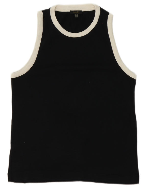 Canotta da donna Massimo Dutti UK 12 cotone nero medio